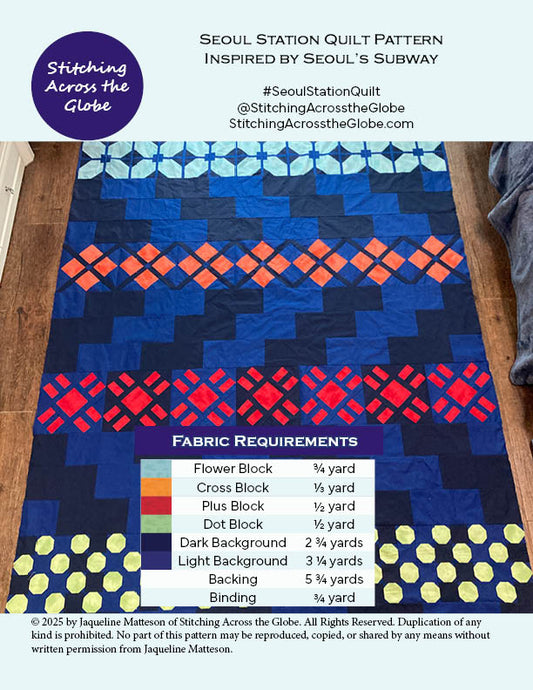 Seoul Station Quilt Pattern - PDF