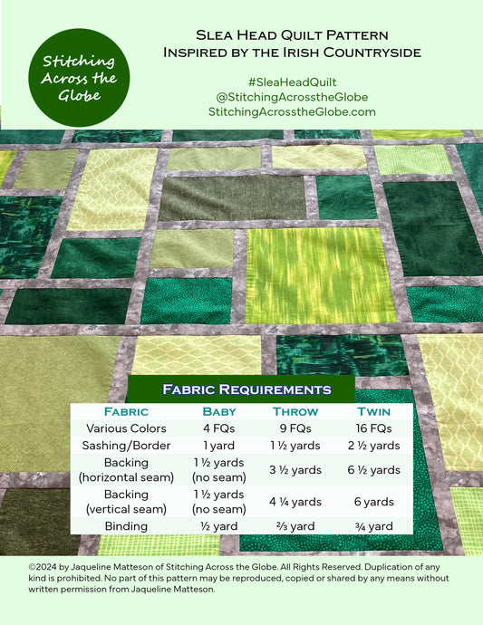 Slea Head Quilt Pattern - PDF