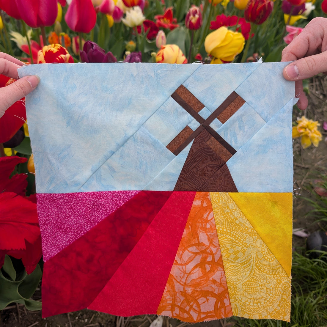 Tulip Fields Quilt Block