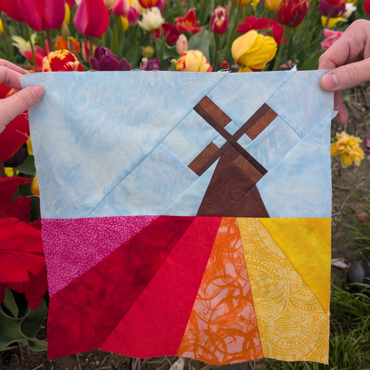 Tulip Fields Quilt Block