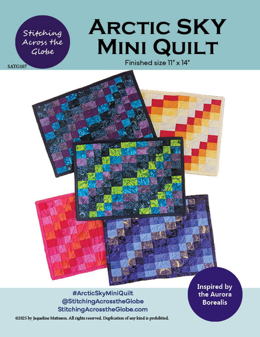 Arctic Sky Mini Quilt Pattern - PDF