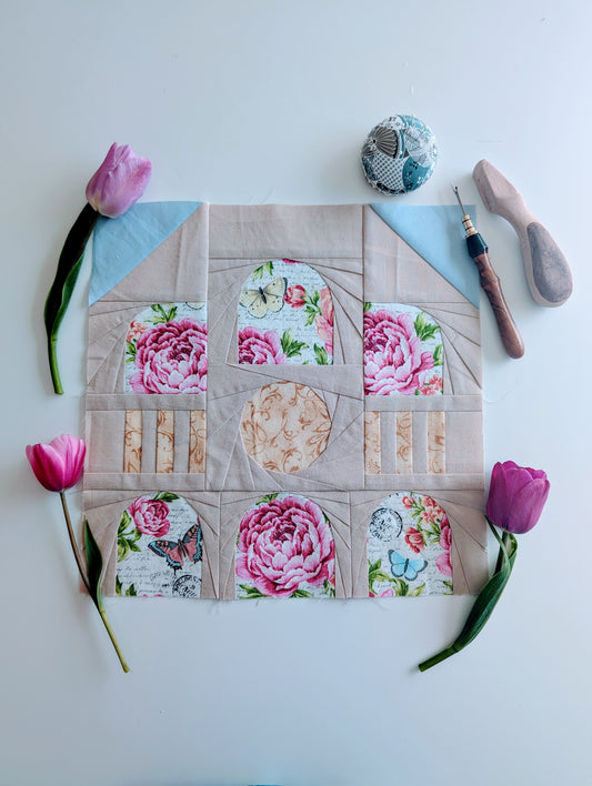 Hospital Sant Pau FPP Quilt Block Pattern - PDF